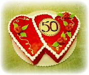 "Geburtstagstorte Doppelherz" für ca. 10 - 20 Personen