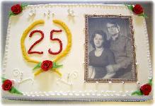 "Silberhochzeit", Maße ca. 40 x 60 cm, für ca. 40 - 50 Personen